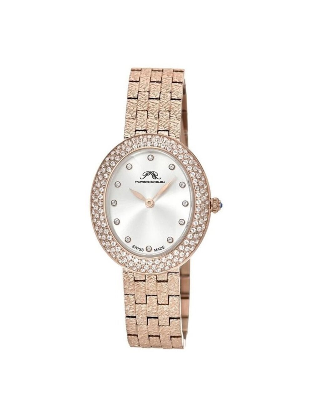 NWT Porsamo Bleu Angelica Quartz Silver Sunray Dial Ladies Watch